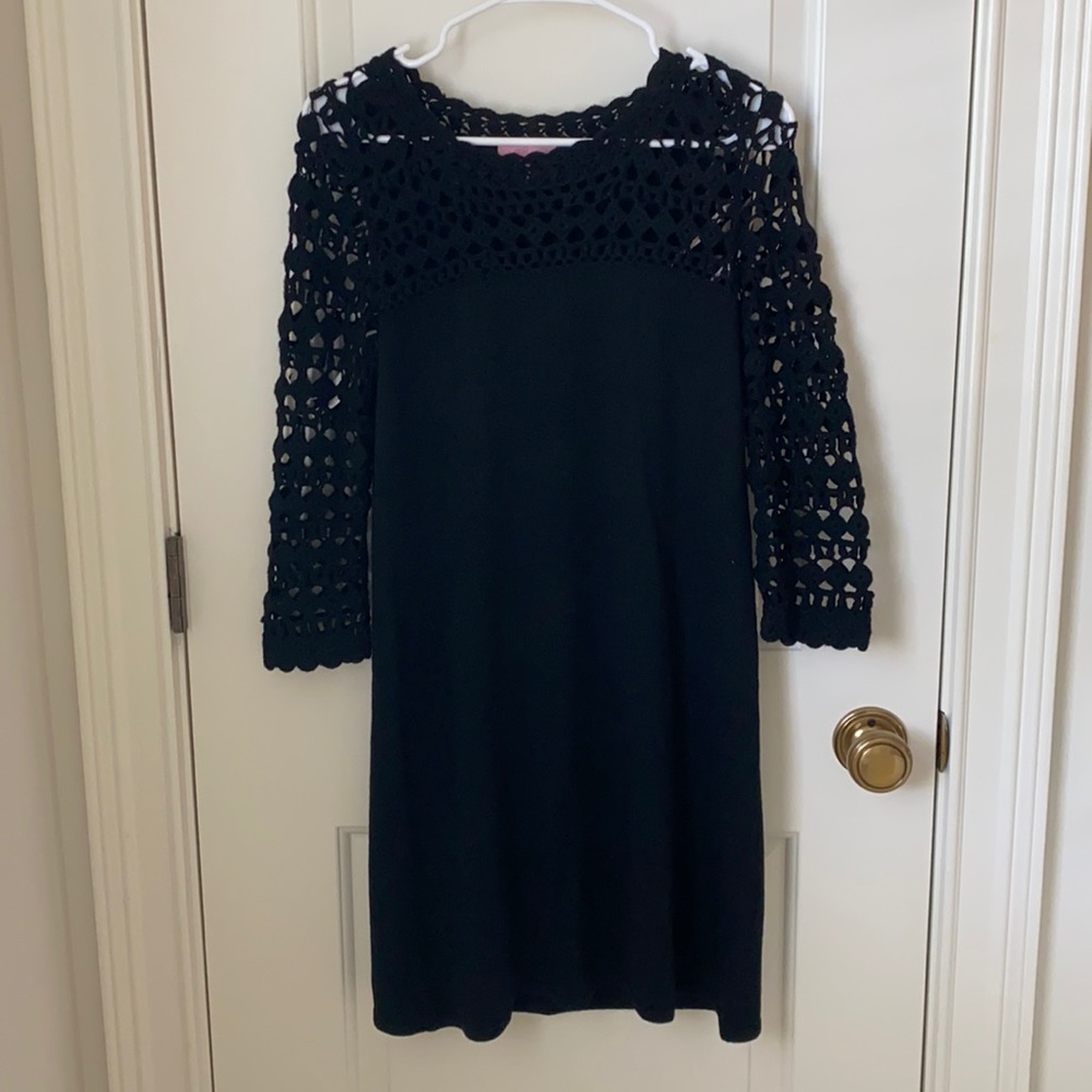 Lilly Pulitzer Black Wool Dress